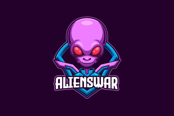 Alien War Mascot Game E-sport Logo – A Dynamic Branding Tool for Gamers and Teams