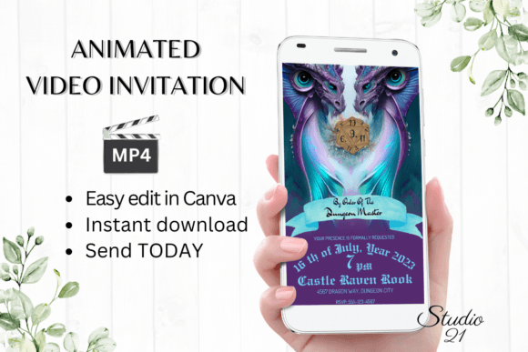 Animated D D Game Invitation GA104 – The Modern Way to Invite for Any Occasion