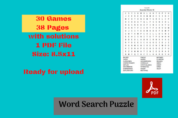 Assorted Word Search Game Activity KDP: A Creative Resource for Puzzle Enthusiasts and Digital Publishers