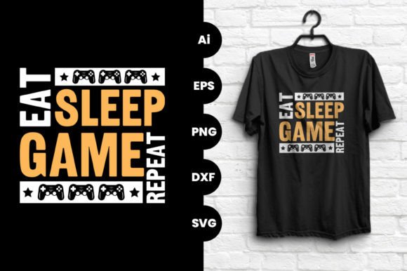Eat Sleep Game Repeat Gaming T-Shirt: A Versatile Design for Gamers and Creators
