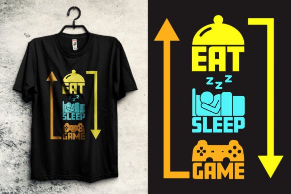 Eat Sleep Game T-Shirt Design: A Practical Creative Asset for Gamers and Merchandise Creators