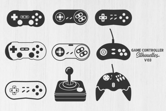 Game Controller Silhouettes: A Versatile Gaming Icon for Every Creator
