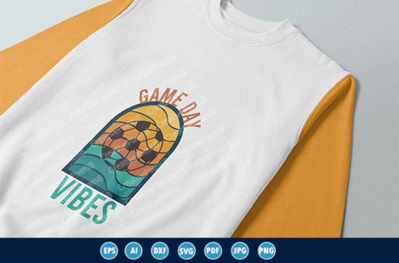 Game Day Vibes T-shirt Vector Graphic: Elevating Sportswear Design with Versatile Assets