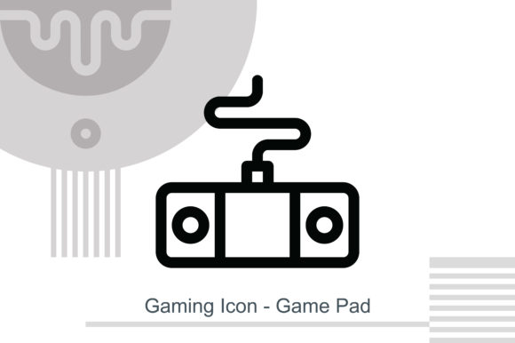 Gaming Icon Game Pad: Vector Assets for Print
