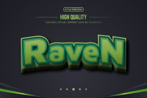 Green Raven Text Effect with Game Style: Strategic Design for Impactful Visual Communication