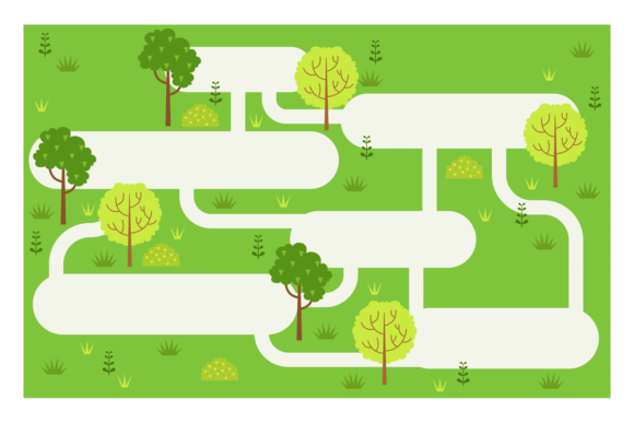 Park Map Background and Blank Board Game Templates for Creative Projects