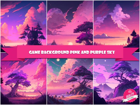 Pink and Purple Sky Game Background
