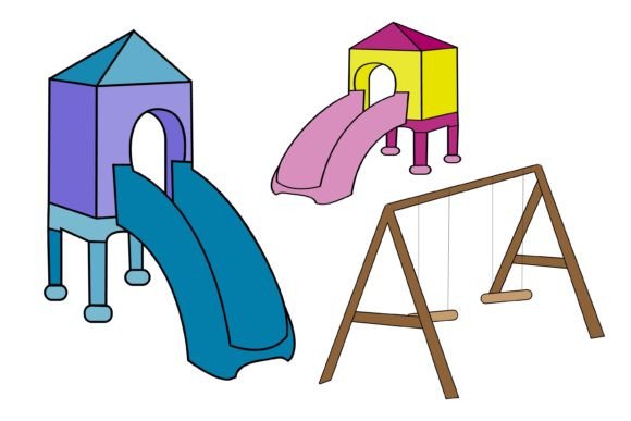 Playground Park Game Childhood: A Versatile Design for Merchandise and More