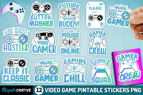 Video Game PNG Stickers for Creative Projects